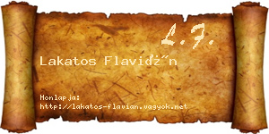 Lakatos Flavián névjegykártya