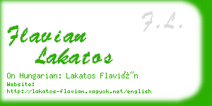 flavian lakatos business card